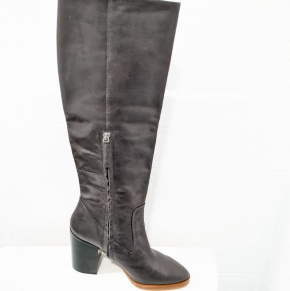 Zara leather knee high boots - Picture 4 of 16